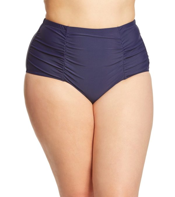 Raisins Curve Plus Size Barbados Solids Costa High Waist Bikini Bottom Fashion