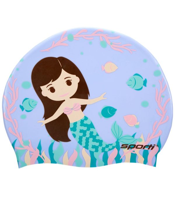 Sporti Mermaid Life Silicone Swim Cap Jr. For Sale